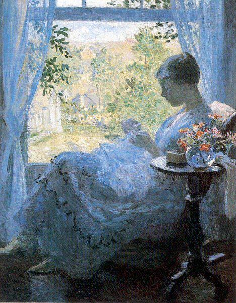 Melchers, Gari Julius Young Woman Sewing